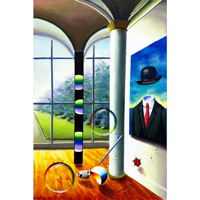 Contemporary Ferjo, Grand Window (Diptych), Large Original Painting on Canvas, For Sale - Image 3 of 3