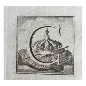 Old Master, Antiquities of Herculaneum, Letter C, Etching, 18th Century