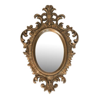 Vintage Gold Rococo Style Mirror by Burwood For Sale