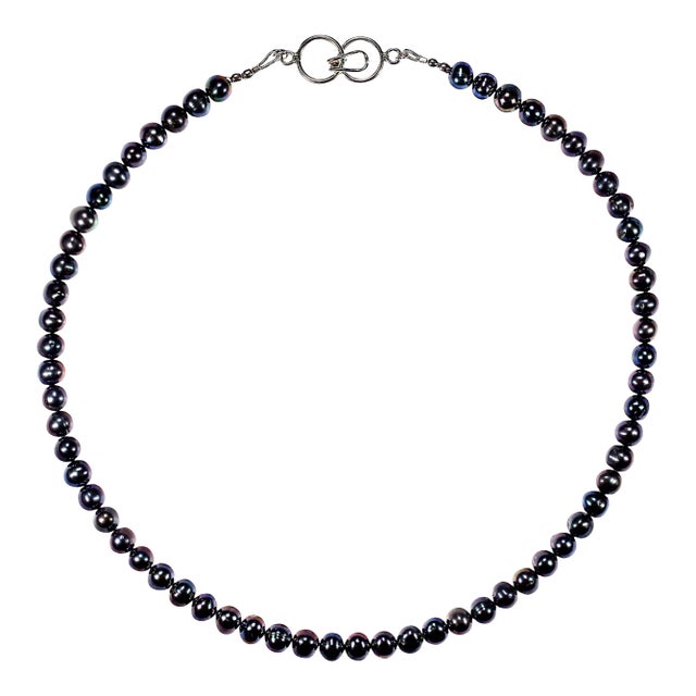 Ajd 18 Inch Iridescent Peacock Pearls 6-6.5 MM Great Gift For Sale