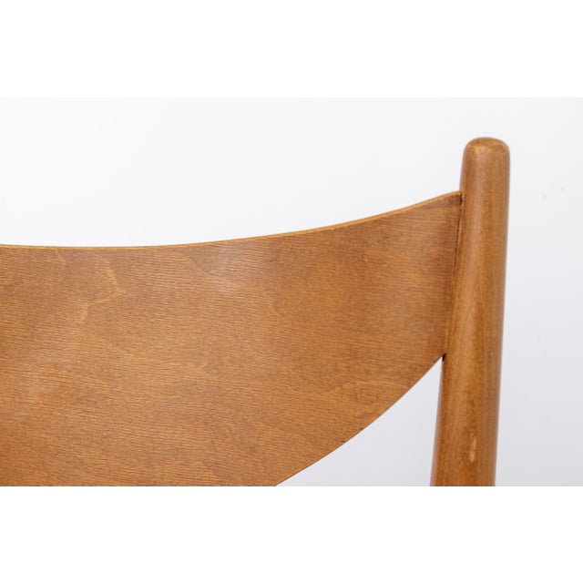 Beige Vintage German Dining Chairs in Beech, 1960s, Set of 5 For Sale - Image 8 of 11