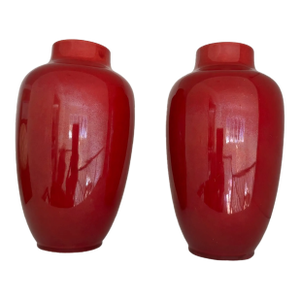 Pair of Vintage Sevres Paul Milet Oxblood Vases