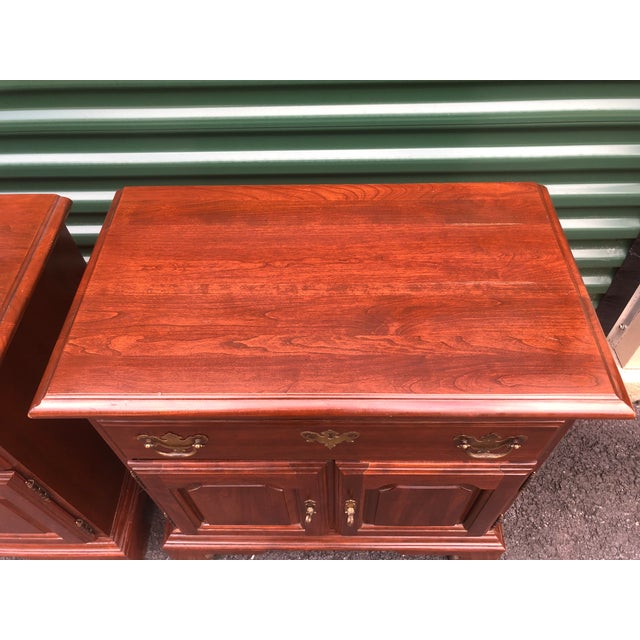 Jamestown Sterling Solid Cherry Nightstands a Pair Chairish