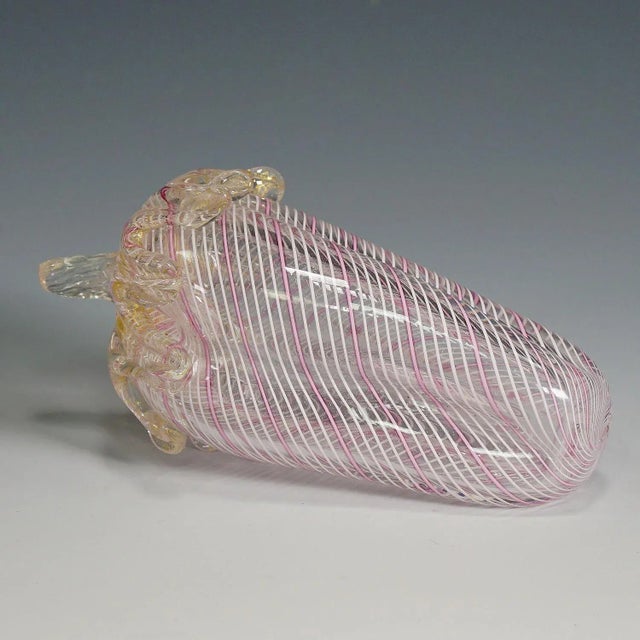 Small Murano Glass Sweet Pepper Fruit of 'A Canne' Glass A nice Murano parika fruit made of multicoloured a canne glass....