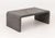 Karl Springer Style Gray Grasscloth Coffee Table For Sale - Image 9 of 9
