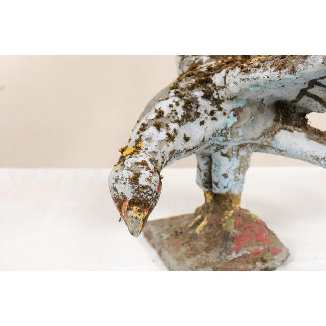 White Mid 20th Century French Bird Garden Statue For Sale - Image 8 of 11
