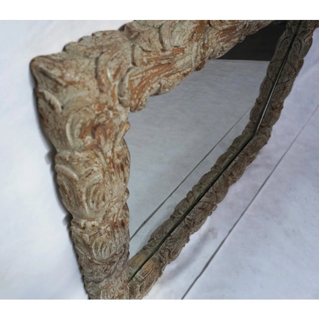 French Carved Mirror With Crackle Finish From Mla For Sale - Image 9 of 9