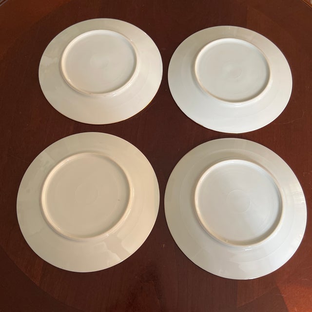 Vintage Hand Painted Plates Feature Roses Signed by Artist, Set of Four For Sale - Image 10 of 12