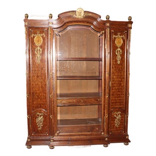 Attributed to Francoise Linke Locks Signed Divivier Paris Louis XVI Armoire For Sale