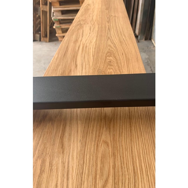 New Custom Etagere with Three Oak Shelves and Iron Structure For Sale - Image 12 of 18