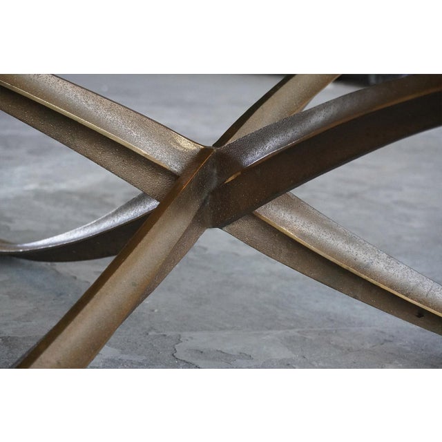 Metal Sculptural Bronze Coffee Table by Michel Mangematin, France, 1960s For Sale - Image 7 of 9