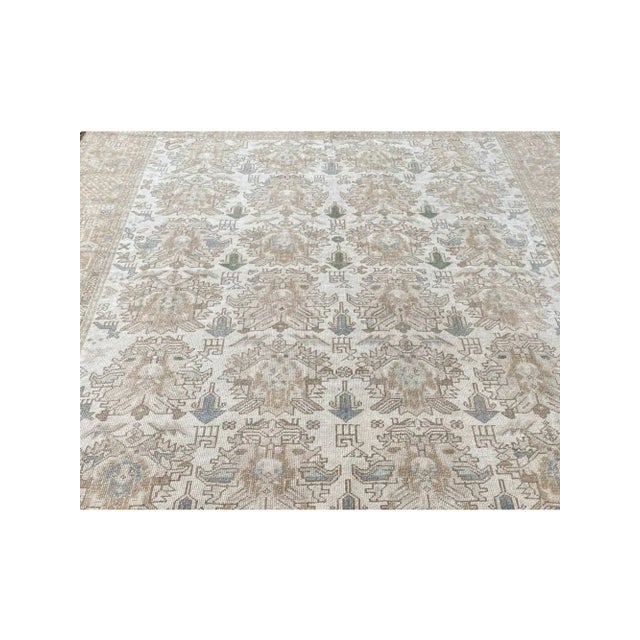 Textile 1960s Old Persian Karajeh Area Rug 7x7 For Sale - Image 7 of 10