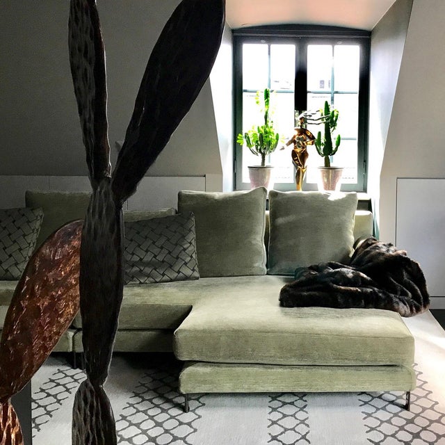 Contemporary Onoko NL1 Handknotted Rug in Wool and Natural Linen by Kristiina Lassus For Sale - Image 3 of 5