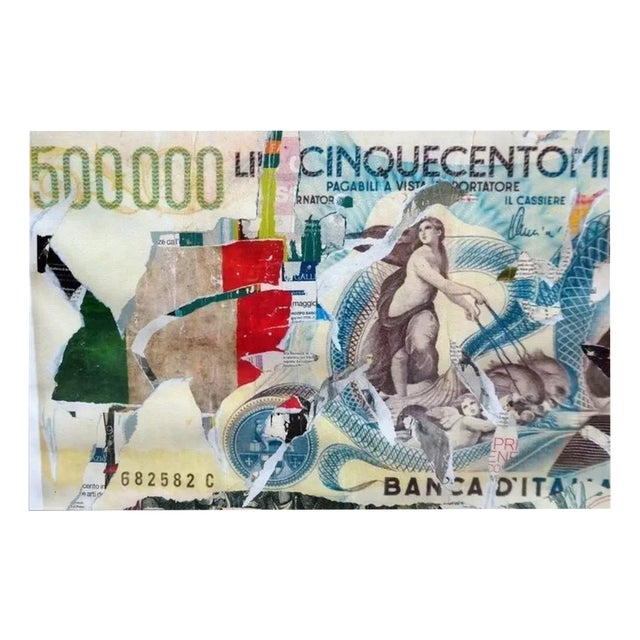Antonio Longo, Art &Co Museum 500mila Lire di Raffaello, Screen Print on Canvas For Sale