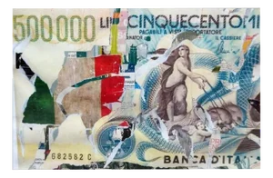 Antonio Longo, Art &Co Museum 500mila Lire di Raffaello, Screen Print on Canvas