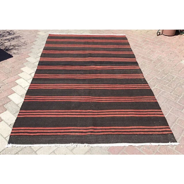 Modern Striped Kilim Rug - 57" X 97" For Sale - Image 10 of 10