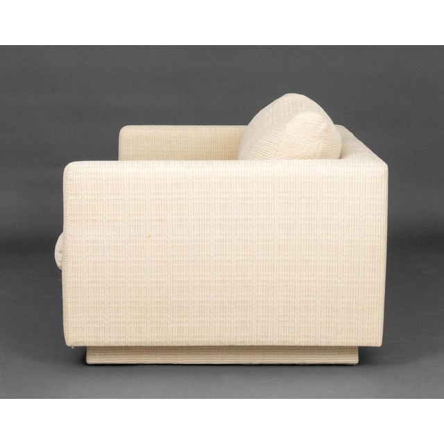 White Modern White Upholstered Two-Seat Sofa For Sale - Image 8 of 9