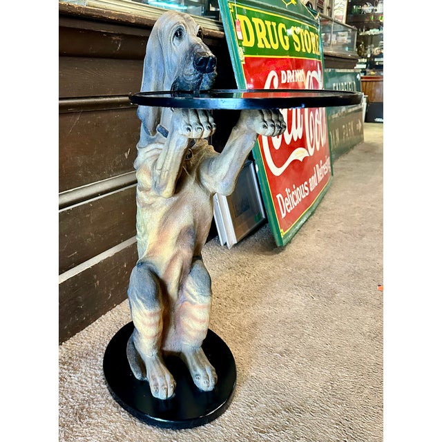 Plastic 1990s Bombay Sir Hawthorne Hound Dog Butler Serving Tray Table For Sale - Image 7 of 8