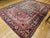 Vintage Heriz Serapi Rug, Hand-Knotted Wool, Geometric Medallion Pattern, Brick-Red & Blue, 9x12 For Sale In Chicago - Image 6 of 15