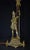 English Art Deco Bronze Roman Knight Figural Lamp in Cranberry Glass, 1920s For Sale - Image 3 of 12