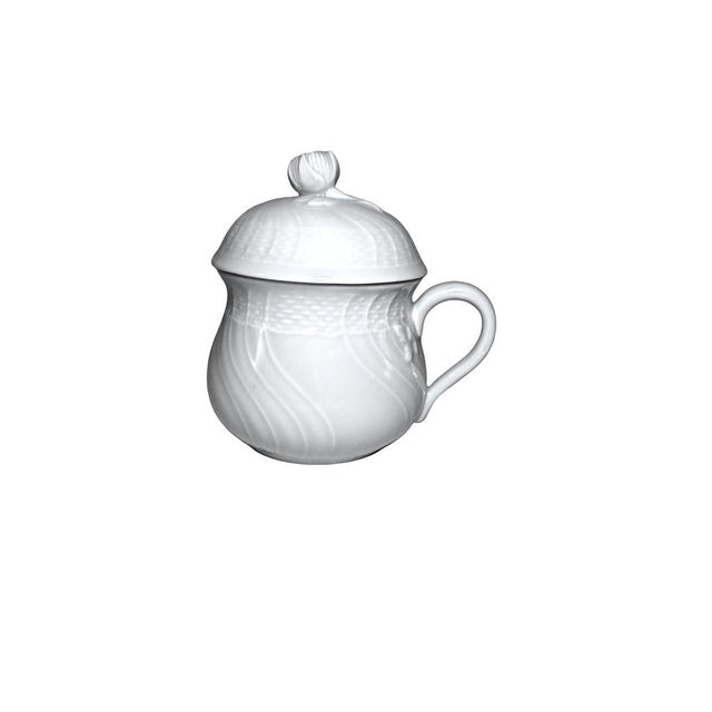 White Late 20th Century Richard Ginori Vecchio White Porcelain Pot De Crème Cups - Set of 5 For Sale - Image 8 of 12