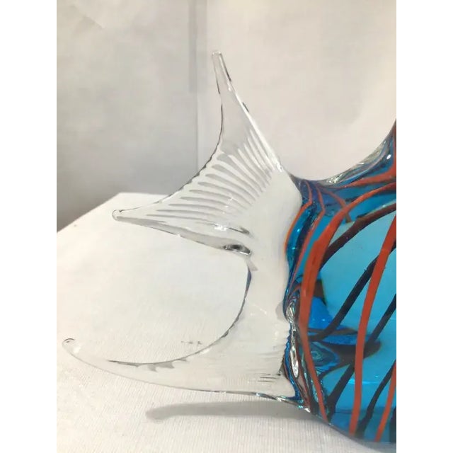 1960s Murano Style Colorful Art Glass Angel Fish For Sale - Image 10 of 11