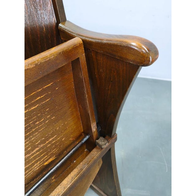 Wood Vintage Cinema Chair in Beech, 1950s For Sale - Image 7 of 13