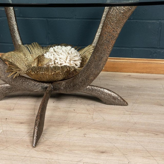 Metal Vintage French Dining Table by Jacques Duval Brasseur, 1970 For Sale - Image 7 of 18