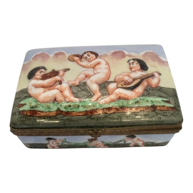 Playing Cupids Capodimonte Box For Sale
