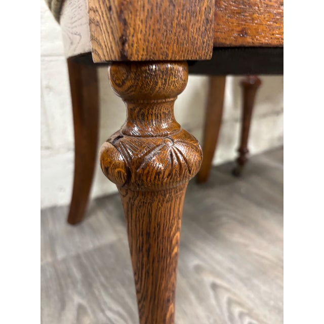 Antique Victorian Oak and Tapestry Dining Chairs - Set of 6 For Sale - Image 11 of 11