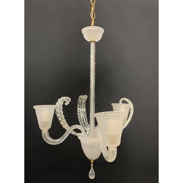 Murano Glass Chandelier by Barovier, 1950s For Sale - Image 4 of 7