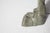 Gray Vintage Modern Brutalist Carved Wooden Table Lamp with Opal Globe, 1930s For Sale - Image 8 of 11