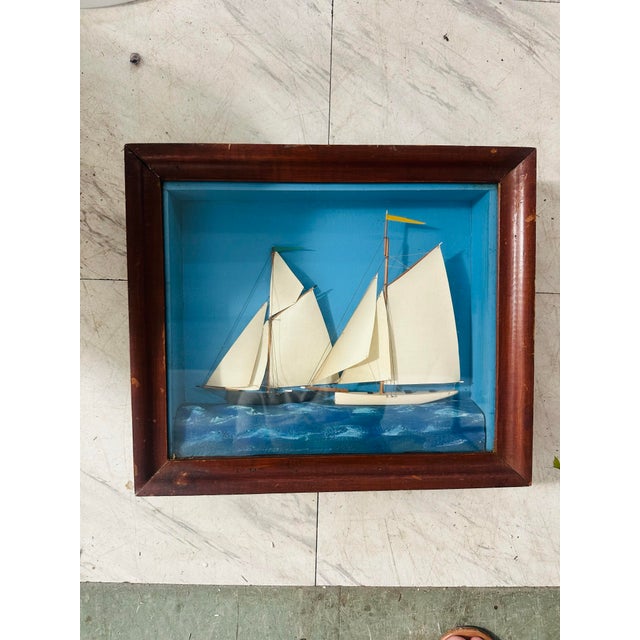 Three Dimensional Sailboat Shadow Box For Sale - Image 10 of 11