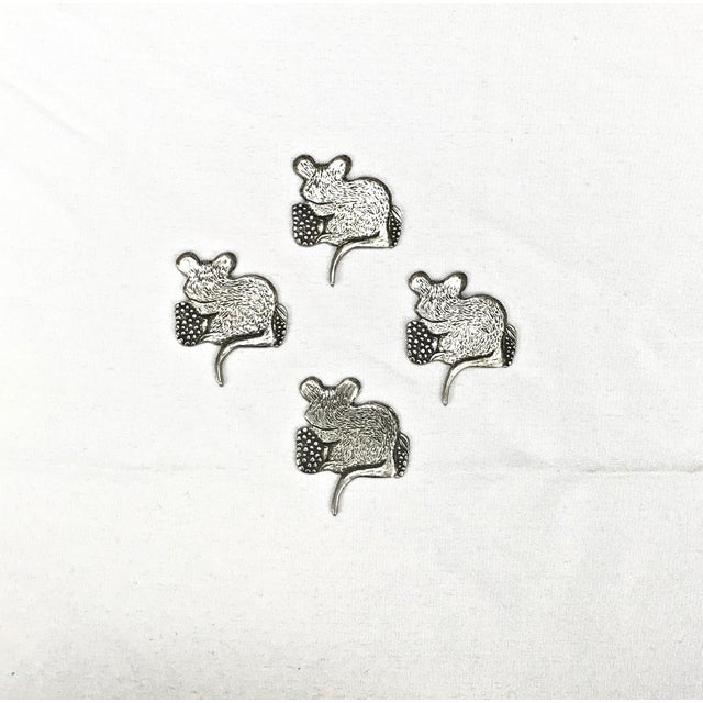 Pewter Mice Cheese Markers Chairish