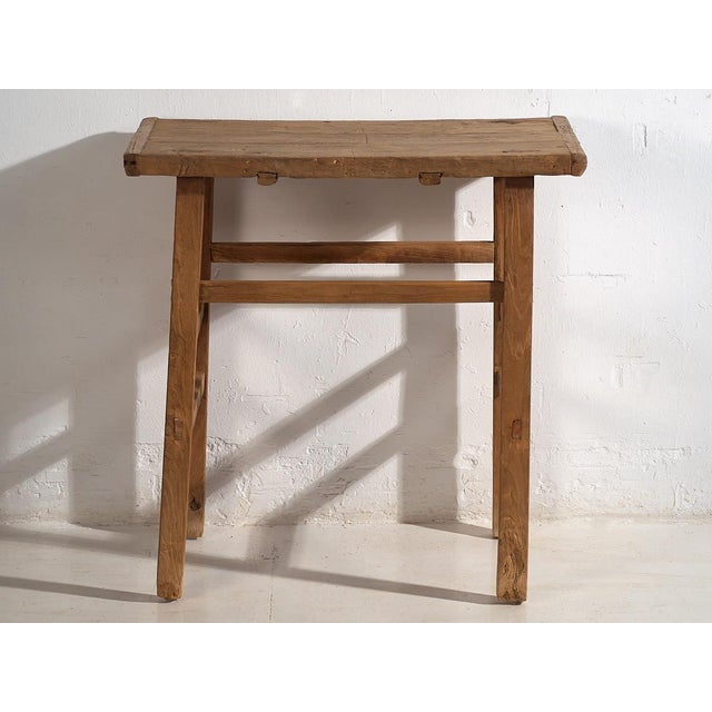Brown Antique Primitive Style Console Table, 1920s For Sale - Image 8 of 15