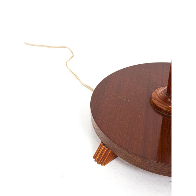 Swedish Modern Twin-Arm Floor Lamp in Teak and Brass, Sweden, 1950s For Sale - Image 6 of 10