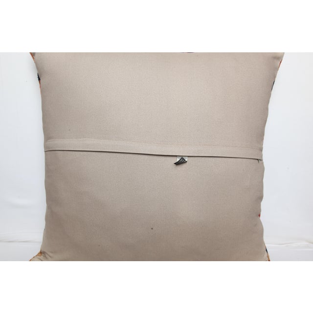 Ink Blue Vintage Bohemian Home Decor Throw Rug Pillow Cover -24'' X 24'' For Sale - Image 8 of 8