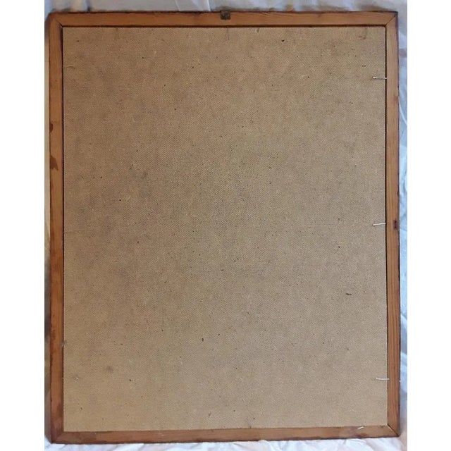 Modern Norbert Louis, Vase with Sunflowers, 1949, Original Oil on Cardboard, Framed For Sale - Image 3 of 4