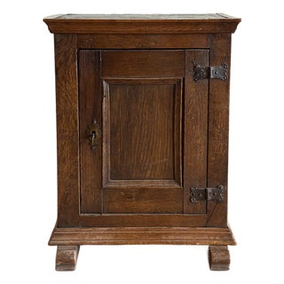 Early 18th Century Antique Dutch Oak Cabinet For Sale