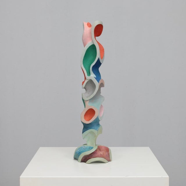 Ivan Stoyanov, Modernist Sculpture, 1981, Wood For Sale - Image 4 of 8