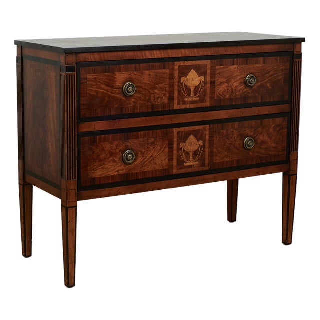 Neoclassical Inlaid Commode or Chest by Lillian August For Sale