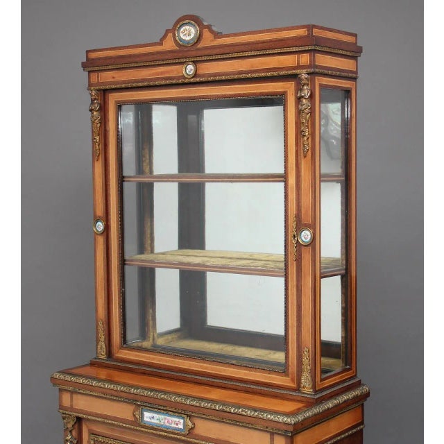 Antique Satinwood Cabinet, 1870s For Sale - Image 4 of 16