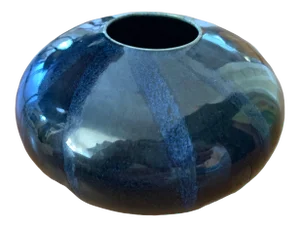 Late 20th Century Cobalt Blue Ceramic Vase