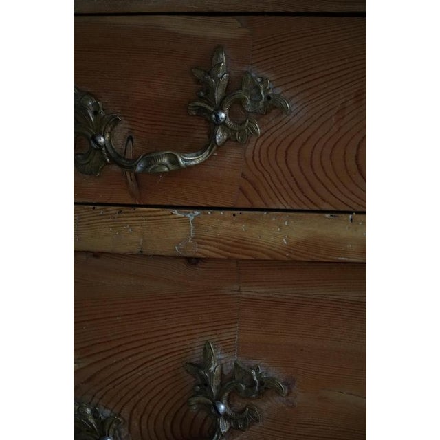 Brown Antique Danish Chest of Drawers in Pine with Ball Feets, 1890s For Sale - Image 8 of 17