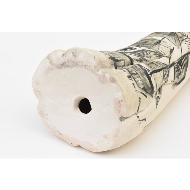 Vintage 1980's Abstract Female Ceramic Torso Sculpture For Sale - Image 11 of 11
