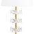 Regina Andrew Bella Glass Flowers Table Lamp, Natural Brass For Sale - Image 4 of 7