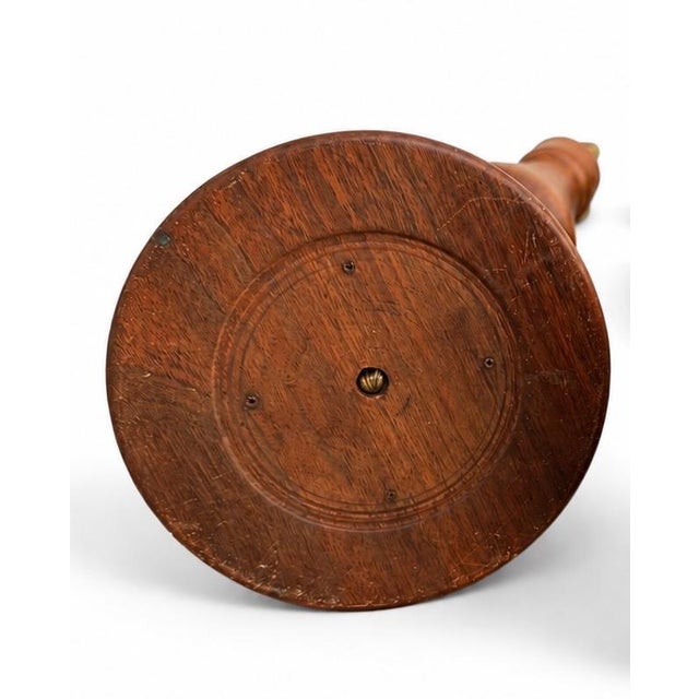 Vintage Mid-Century Sculptural Turned-Wood Table Lamps - Pair For Sale In Columbia, SC - Image 6 of 17