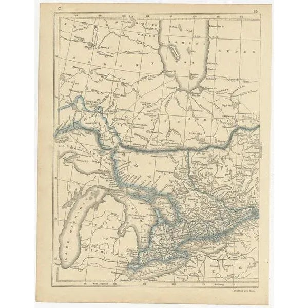 Antique map titled 'Canada, New Brunswick & Nova Scotia'. Two individual sheets of Canada, New Brunswick and Nova Scotia....