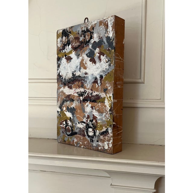 George S. Rennie III (American 1940 - 2022) Mid-Century Modern Mixed Media Construction Abstract Drip Painting Circa 1965 For Sale In New York - Image 6 of 15