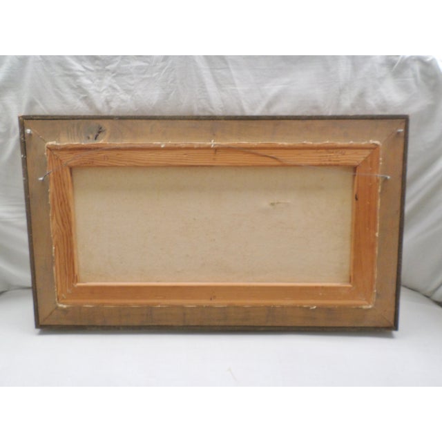 Mid-Century Modern 1960s Mid Century Modern Seascape Signed Impressionist Oil Painting on Canvas, Framed For Sale - Image 3 of 13